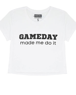 "Gameday Made Me Do It" Women's Cropped T-Shirt